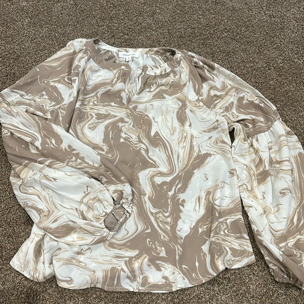 August sky blouse